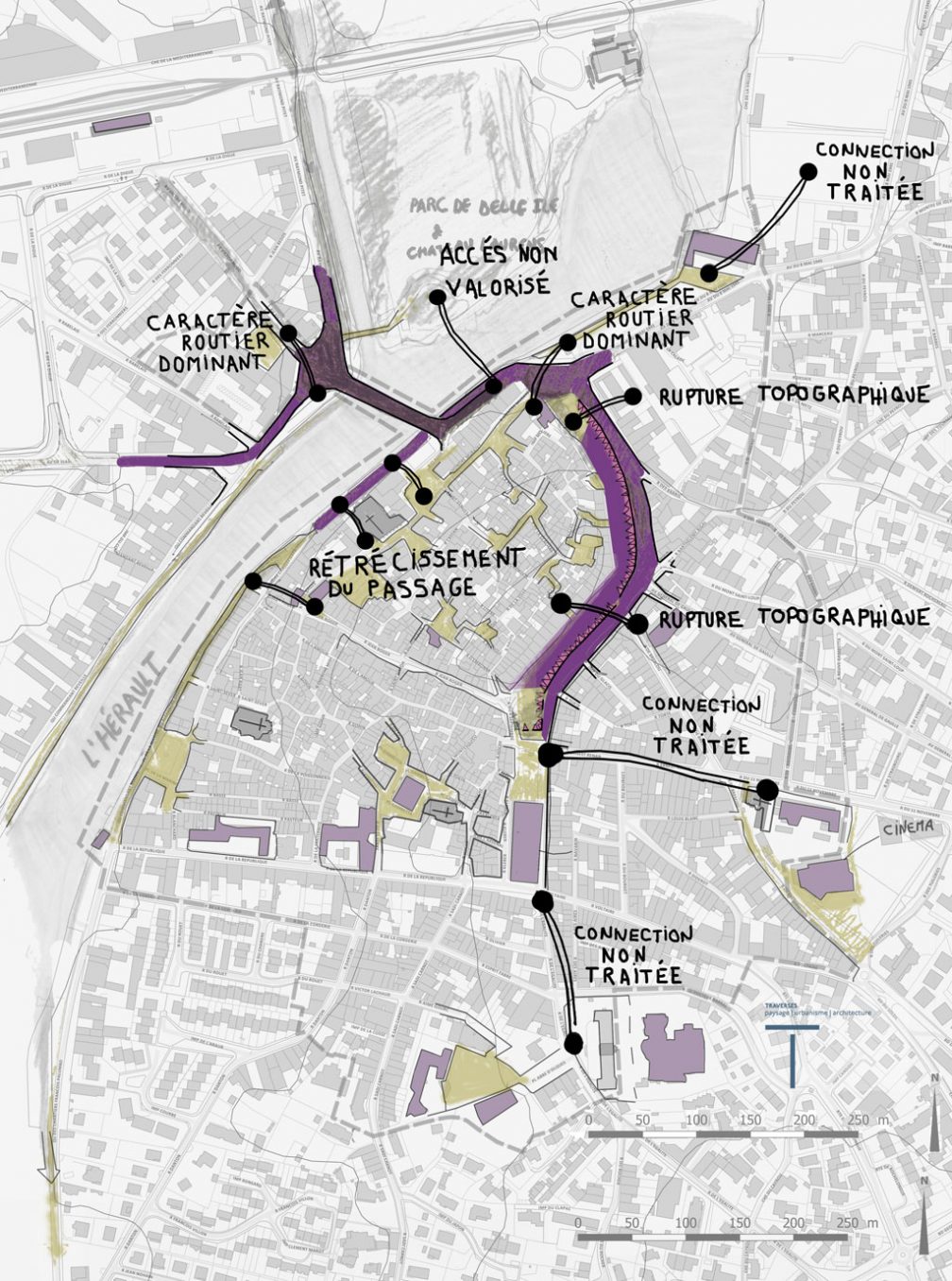 Traverses - cartographie de diagnostic : discontinuités