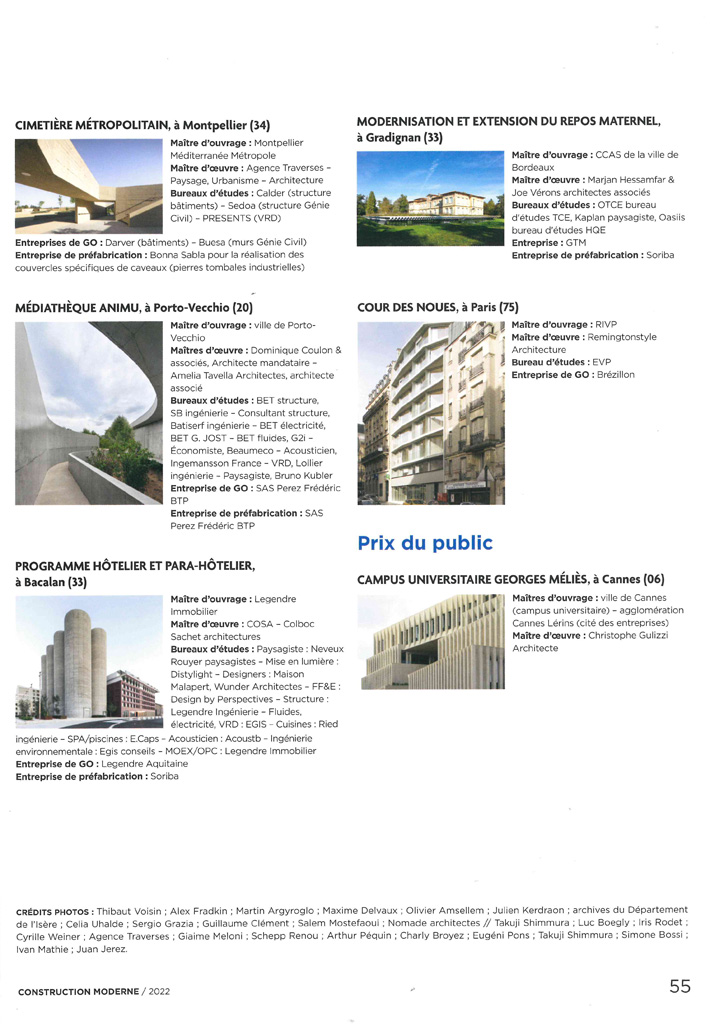 Traverses - Construction Moderne 2022 n°164 - Page 54 - Les nominés
